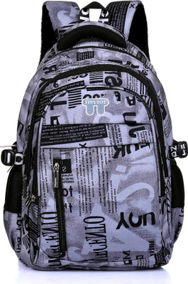 Tinytot SB143_05 School Backpack College Bag Travel Bag 2nd Standard onward Waterproof School Bag(Black, White, 30 L)