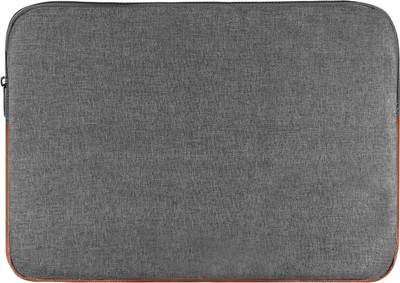 PARTH ENTERPRISE Laptop Sleeve Case | 15.6 | Zipper Closure | Water Repellent PVC | Grey & Tan Laptop Sleeve/Cover(Grey, 15.6 inch)