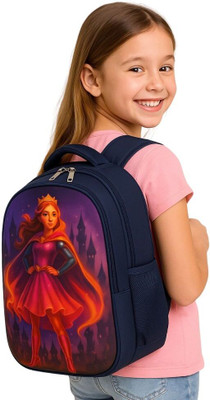 MOSU Princess Castle Fantasy Kids Backpack Waterproof School Bag(Blue, 26 L)