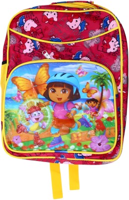 palak saxena Dora Printed Characters Backpack School Bag(Red, 5 L)