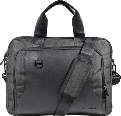 Probus 15.6 inch Classic Slim Business Professional Travel and Commuter Bag | Black Messenger Bag(Black, 15.6 inch)