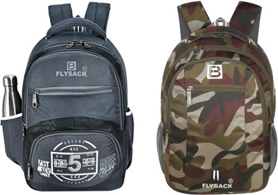 FLYSACK NS-FS008_Grey & FS025_militry Laptop Bag(Grey, Multicolor)