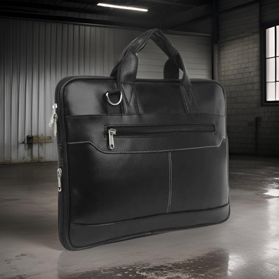 Shivra Men & Women Black Messenger Bag