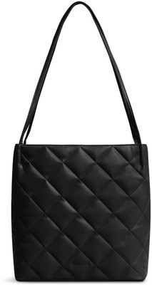 Fastrack Quilted Shoulder Bag(Black, 5.04 L)