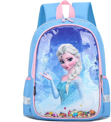 SYGA Cute Princess Printed Design Kids Backpack Suitable for Elementary School Girls Waterproof School Bag(Blue, 5 L)