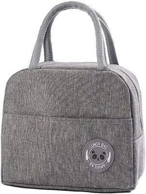 crownsmill Travel Lunch/Tiffin/Storage Bag for Office, College & School Polyester Waterproof Lunch Bag(Dark Grey, 2 L)