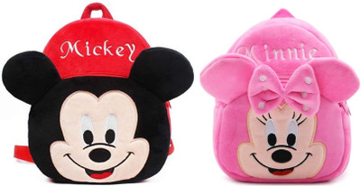 Aveek BM-combo mini pink & micky red_41 School Bag(Multicolor, 12 L)
