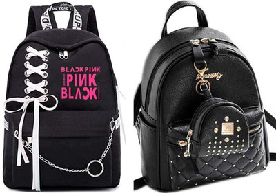 Shishtha B_RIBBEN-BLCKPINK-1PC & pc35_xy Laptop Bag(Black, Black)