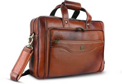 Hammonds Flycatcher Original Bombay Brown Leather Laptop Messenger Bag (L=40,H=28, B=13 cm) LB168TN Messenger Bag(Tan, 40 inch)