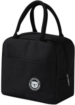 DREAM LIFE Black Canvas Lunch Bag Lunch Bag(Black, 6 L)
