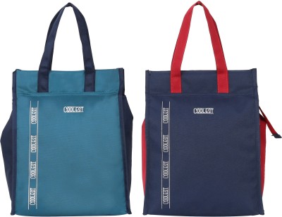 Coolest Lunch Tiffin Bag LBC-00-FIROZI,BLUE for School Office Picnic Waterproof Lunch Bag(Blue, Multicolor, 10 L)