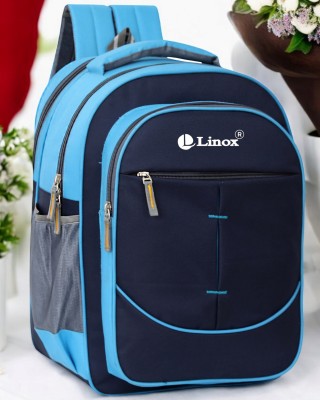 LINOX Spacious and unique 16x12x7 inch For NURSERY/LKG/UKG/1st/2nd/3rd Waterproof School Bag(Blue, Light Blue, 35 L)