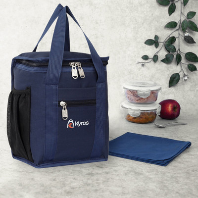 STYLATO Lunch Handbag (Nursery/Play School) Waterproof Lunch Bag (BLACK, 5 L) Waterproof Lunch Bag(Dark Blue, 8 L)