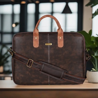 LOREM Brown Color faux leather 10L Messenger Bag For Men & Women BG72 Waterproof Messenger Bag(Brown, 10 L)