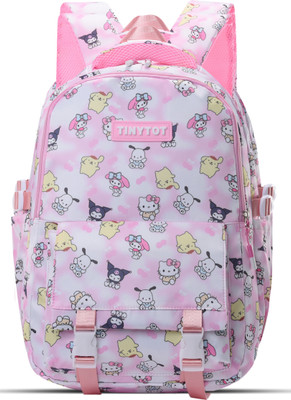 Tinytot SB224_03 Large, 20 Inches, School Collage Backpack for Girls Boys Men & Women Waterproof School Bag(Pink, Yellow, 30 L)