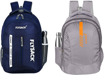 FLYSACK NS-FS011_NAVY BLUE & FS028_GREY Laptop Bag(Blue, Grey)
