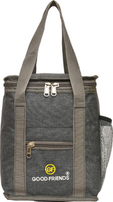 GOOD FRIENDS Travel Lunch / Tiffin / School Waterproof Lunch Bag(Grey, 4 L)