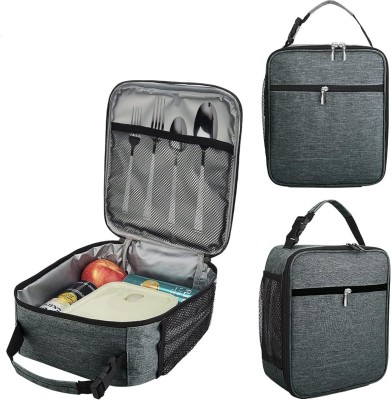 Venzina Insulated Lunch Bag Durable Thermal Lunchbox Portable Tote for Work Picnic Waterproof Lunch Bag(Grey, 3 L)