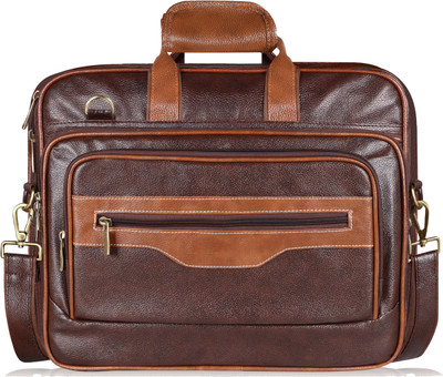 JPEnterprises Chocolate & Tan Color Faux Leather 28L Messenger Bag For Men JP-BG104 Waterproof Messenger Bag(Maroon, 28 L)