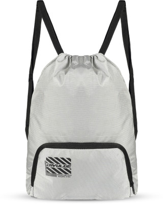 divulge Meteor Drawstring Bag Daypack, Drawstring bag, Sport Bag 16 Liters Waterproof Backpack(Silver, 16 L)