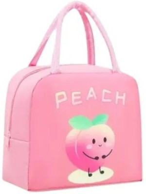 PAUL SONS Kids Insulated Lunch Bag, Pink Peach Design, Cute Cartoon Character Waterproof Lunch Bag(Pink, 5 L)