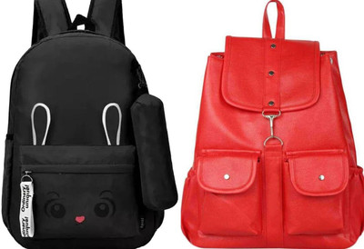 Shishtha B_BLK_- BN_-1_6 & pc23_xy Laptop Bag(Black, Red)