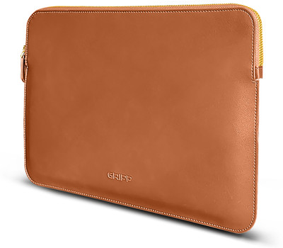 Gripp Luxury Premium Leather Sleeve Bag Case for 14 inch Macbook and Waterproof Laptop Sleeve/Cover(Brown, 2 L)