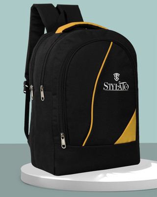 STYLATO Medium Light Weight Trendy School & College Bag Unisex Casual Waterproof Waterproof Backpack(Yellow, 25 L)
