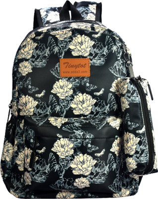 Tinytot SB126 School College Travel Bag Backpack Waterproof Backpack(Black, 20 L)