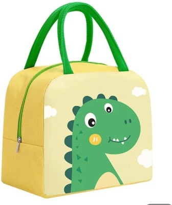 Flywind Cute Cartoon Animal Pattern Waterproof Large Capacity Lunch Box Bag for Women Lunch Bag(Yellow, 5 L)