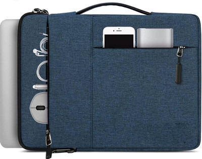 Adveriq Sleek Laptop Sleeve for Your Devide – Water-Resistant with Accessory Pocket Waterproof Laptop Sleeve/Cover(Blue, 15.6 inch)