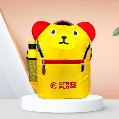 Crazy Flame Classic 12 L Yellow and Red Kids School Bag(Yellow, Red, 12 L)
