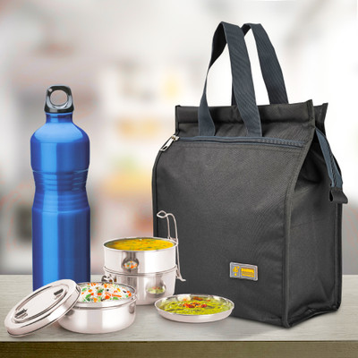 Dhariwal Thaili No.6 Tiffin Bag 16in x 13in x 6in TB-405 Lunch Bag(Grey, 20)