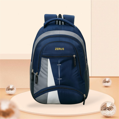 ZERUS Laptop Backpack for Boys Girls College Office Travel with Organizer Waterproof School Bag(Dark Blue, 30 L)