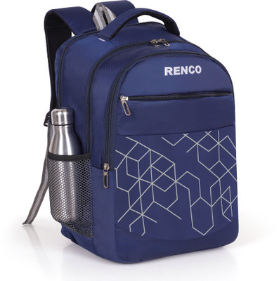 Renco Premium Polyester School Bag | Office, College, Travel & Laptop Backpack Waterproof School Bag(Blue, 35 L)