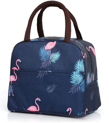 Shivorganec Navy Blue Flamingo Lunch Bag Lunch Bag(Dark Blue, 6 L)