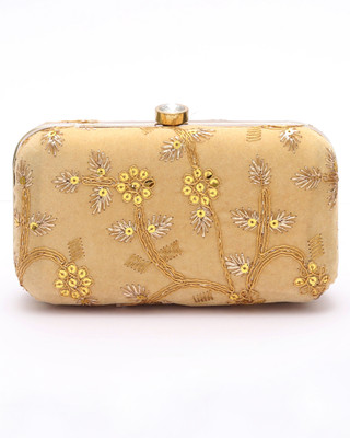 AUTHENTIC AK Multicolor Messenger Bag WOMEN GOLDEN WORK WITH CREAM A12