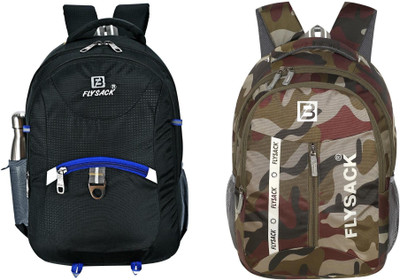 FLYSACK NS-FS009_Black & FS011_FS011_militry Laptop Bag(Black, Multicolor)