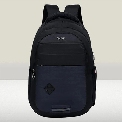 Galaxy Craft School Bags for Boys and Girls/Coaching Bag/Tuition Bag (Secondary 6th Std Plus) Waterproof Backpack(Black, 35 L)