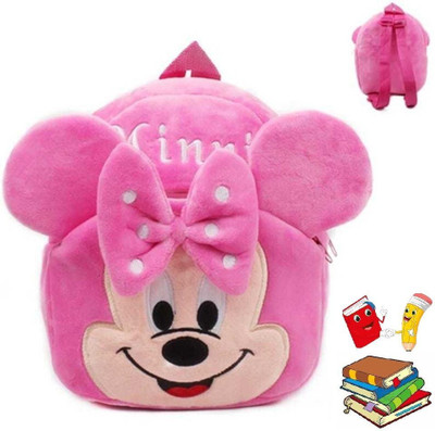 Aveek Preschool Cute Minnie Kids Bag Beautiful Backpack, Unit-1 10 L Backpack(Pink)