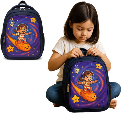 MOSU Space Girl Galaxy Adventure Backpack Waterproof School Bag(Blue, 26 L)