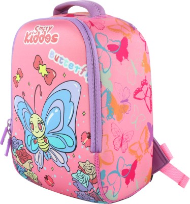 smily kiddos Pre school Waterproof Backpack(Pink, 6 L)