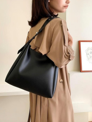 LIZIQI Stylish Handbag for women | Ladies Purse Tote Bag Waterproof Messenger Bag(Black, 15 inch)