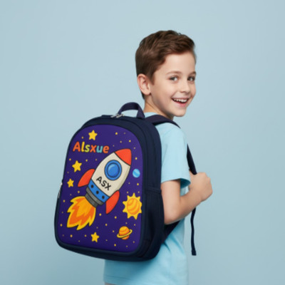 MOSU Rocket Blast Turbo Navy Kids Bag Waterproof School Bag(Blue, 26 L)