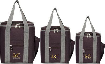 LOYAL CHOICE Lunch bag Purple 3 convenient sizes combo for lunch bag for men & women. Waterproof Lunch Bag(Purple, 12 L)
