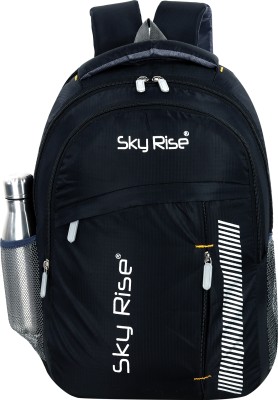 SKY RISE Heavy Duty durable School Bag Class 5th to 10th College Waterproof School Bag Waterproof School Bag(Black, 25 L)