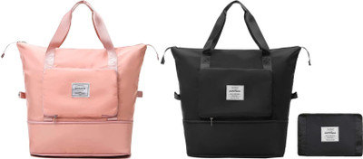 Kardiff folding travel bag (black) Waterproof Multipurpose Bag(Black, Pink, 120 L)