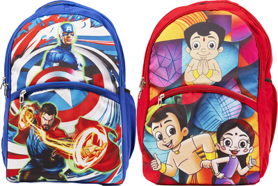 Sanstar KIDZYRB02 Waterproof School Bag(Blue, Red, 25 L)