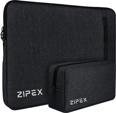 ZIPEX PHOTONIC Laptop Case With Charger Pouch | for All 15-15 .6 Inch Laptops | Waterproof Laptop Sleeve/Cover(Black, 16 inch)