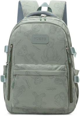Tinytot SB197_03 YUETU School Collage Travel Casual Backpack Waterproof School Bag(Dark Green, 26 L)